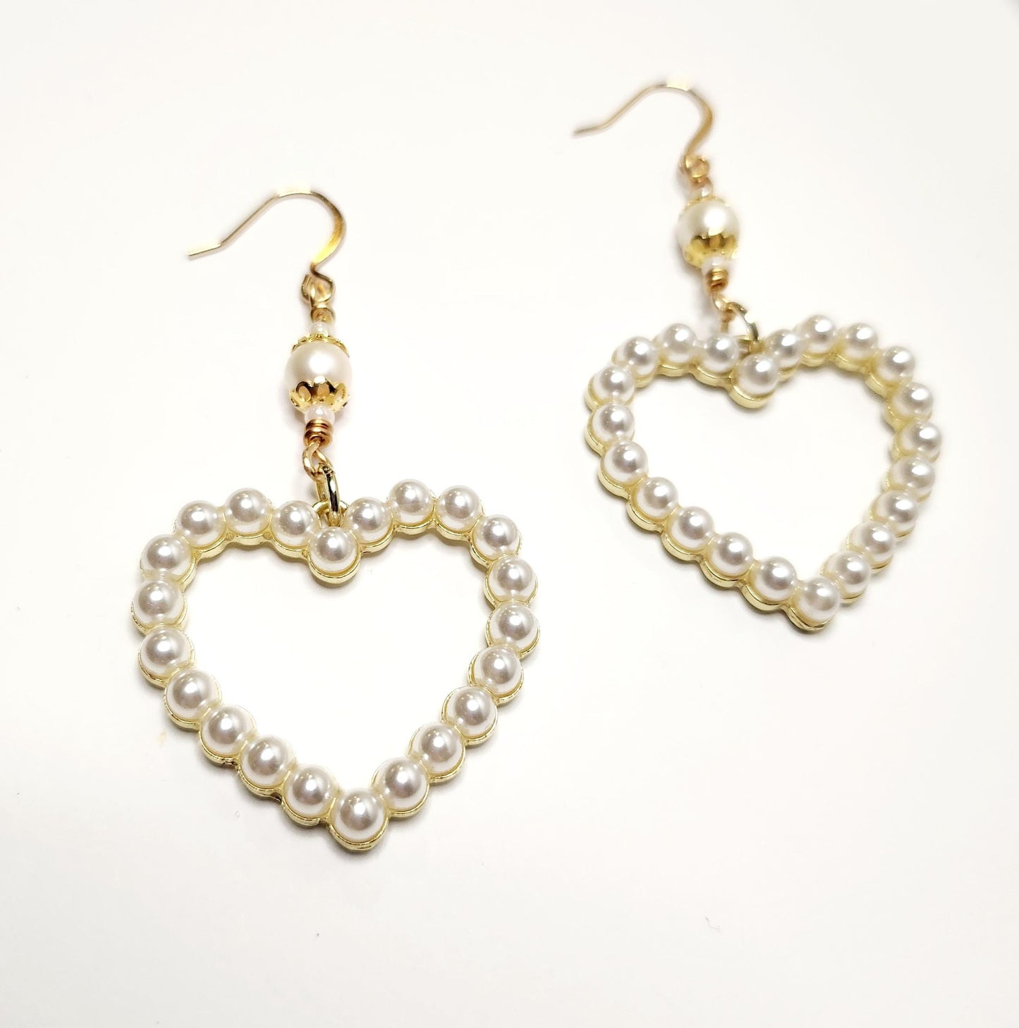 Heart Pearl Earrings