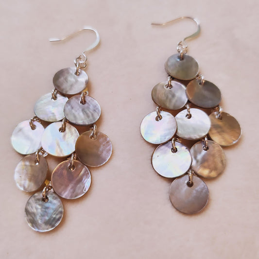 Chandlier Mussell Shell Earrings